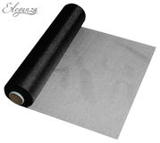 Eleganza Soft Sheer Organza 29cm x 25m Black - Organza / Fabric